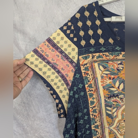 Lucky Brand 3X Boho Tshirt Blouse - Picture 5 of 9